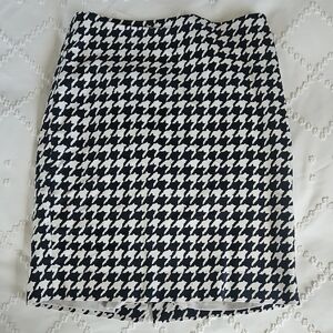 Houndstooth Black and White Skirt